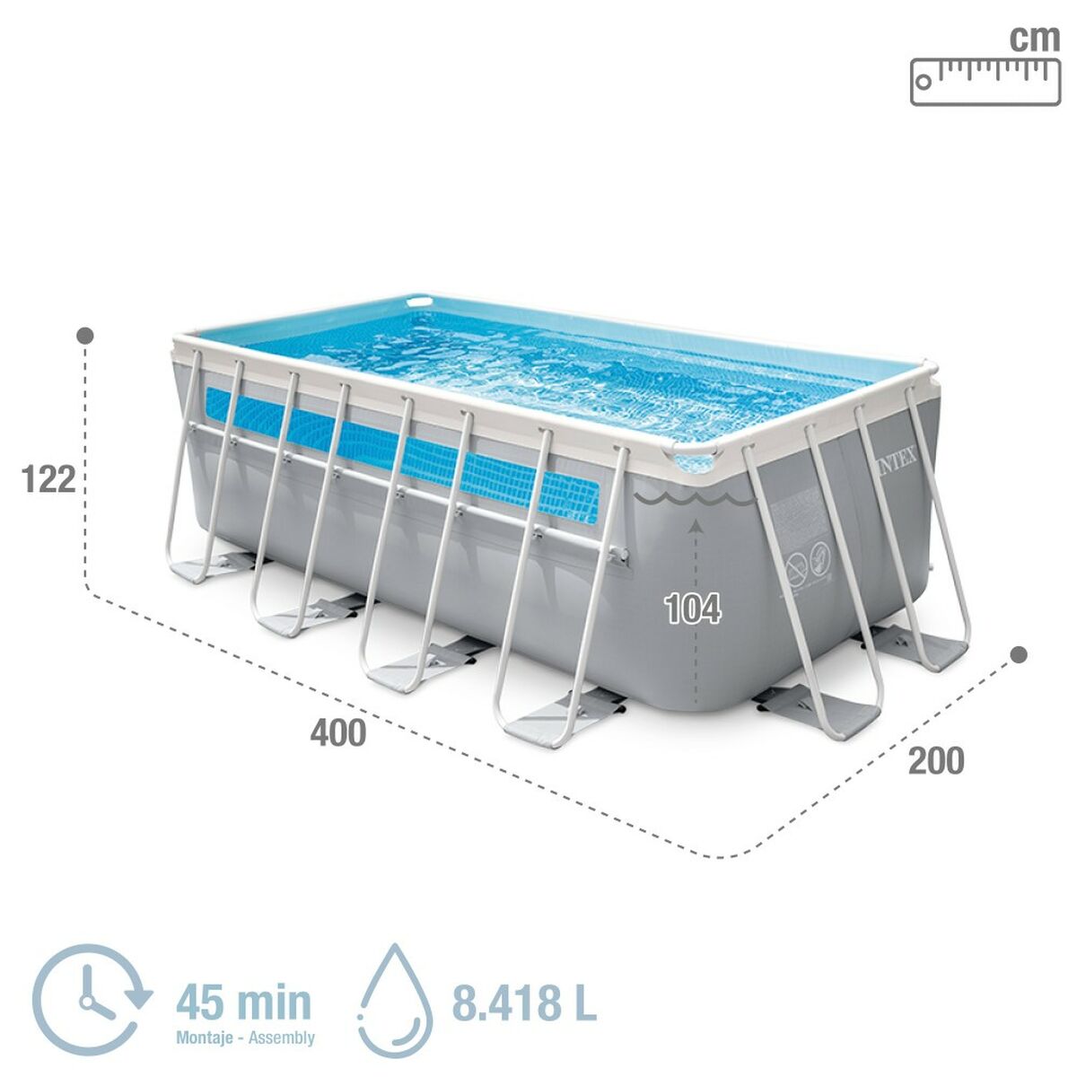 flyttbar pool Intex 400 x 122 x 200 cm